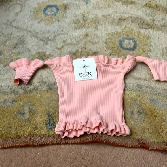 NWT,Seek the Label,Sof Pink,Ribbed Top, Lightly Ruffled Edging,Stunning,Size XS - Picture 16 of 16